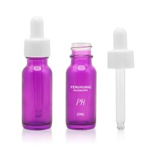 15ml 60ml 120ml Purple Boston Glass Bottles White Dropper