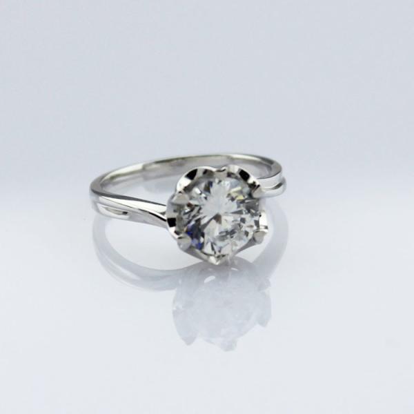 Buy 925 Sterling Silver Women Engagement CZ Diamond Ring  (F38) at wholesale prices