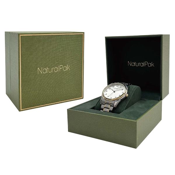 Buy Velvet Luxury Watch Packaging Box With Gold Frame at wholesale prices