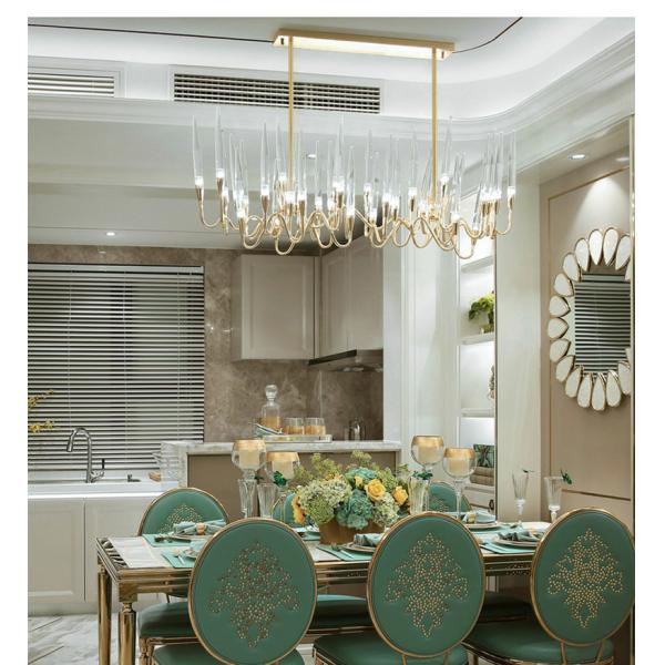 Luxury Crystal Chandelier Living Room Dining Bedroom Gold Silver Chandelier (WH-MI-414)