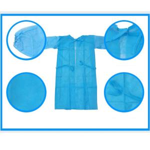 China Polypropylene 35 gsm Medical Disposable Isolation Gown With Round Collar on sale