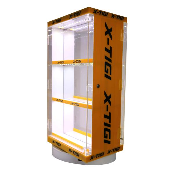 Buy 3 Layers PDQ Shelf Display 360 Degree Rotatable With Lights And Mirror at wholesale prices