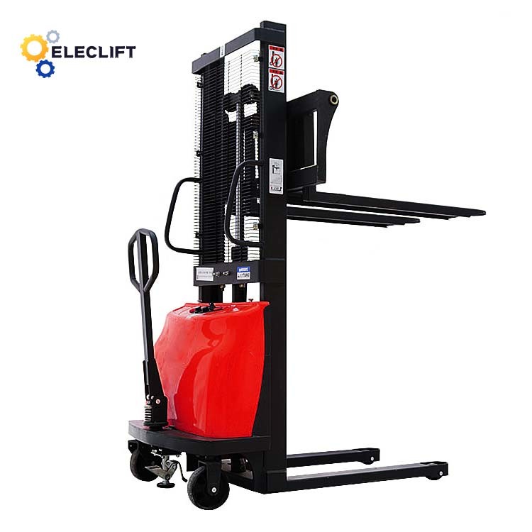 Quality 200mm Drive Wheel Semi Electric Walkie Stacker 600kg-2000kg Load Capacity for sale