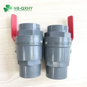 China Manual PVC/UPVC Flexible Ball Valve for Water Supply Steel Handle and Two Pieces on sale