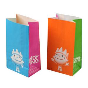 Sharp bottom food bag, v-shape bottom food bag,Flat Bottom Food Paper Bread Bag with Front Window,Recyclable sandwich br