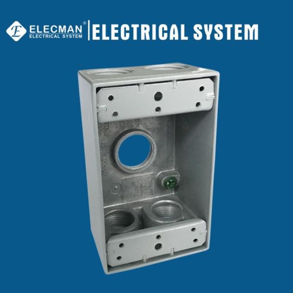 Buy 5 Outlet Outdoor Weatherproof Outlet Boxes 1 Gang Aluminum at wholesale prices