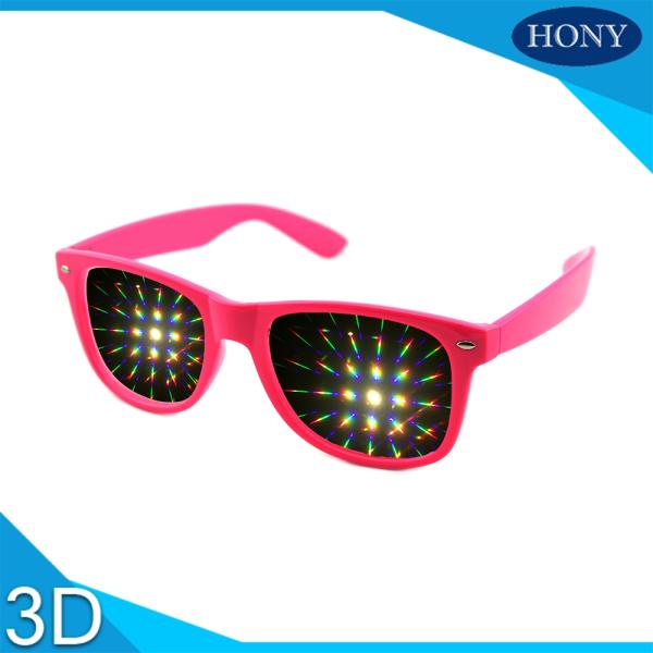 Ultimate Plastic Diffraction Glasses,3D Prism Effect EDM Rainbow Style Rave Eyewear Fireworks Glasses