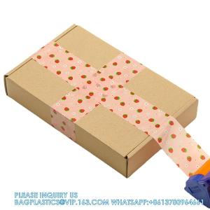 Personalized Packing Tape Clear Transparent Custom Monochrome Logo Words