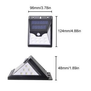 Infrared 22 Leds Solar Powered LED Wall Light Motion Sensor IP65 180°