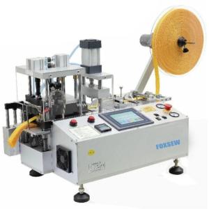 China Automatic Webbing Cutting Machine with Hole Punching and Stacker FX-150LR on sale