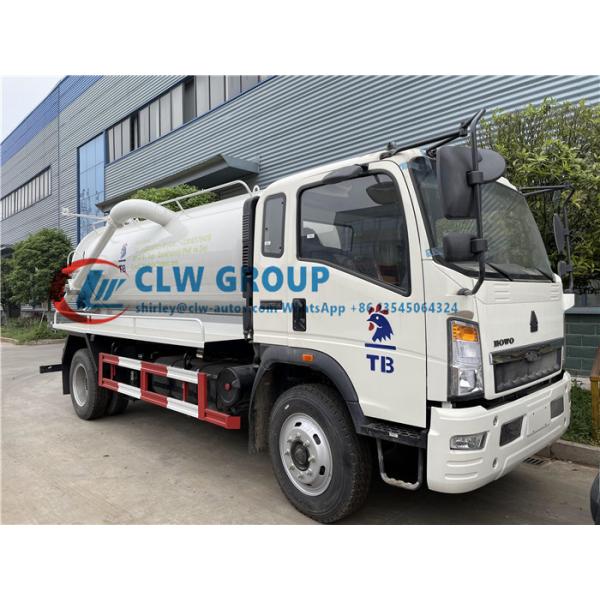 Buy Howo 8 Tons Carbon Steel Vacuum Septic Tanker Truck at wholesale prices
