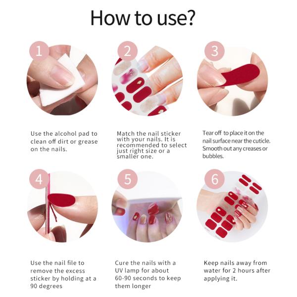 New Hot Custom Logo Christmas Gel Nail Stickers Snowflake Nail Wraps For Woman