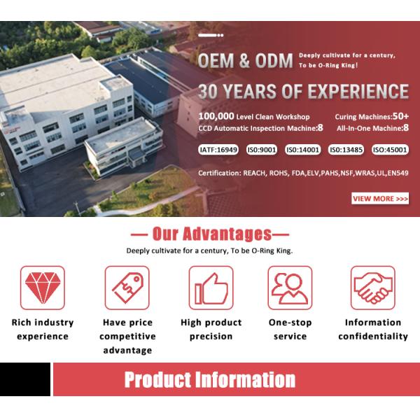 Standard High Precision O Shape Silicone Rubber Seals Water Resistant Nonstandard