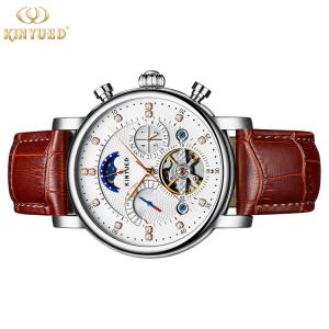 Custom Logo Leather Wrist Watch High Precision Accurate Travel Time