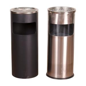 Wholesale Stainless Steel Metal Garbage Can Round Waste Bin Hotel Guestroom For