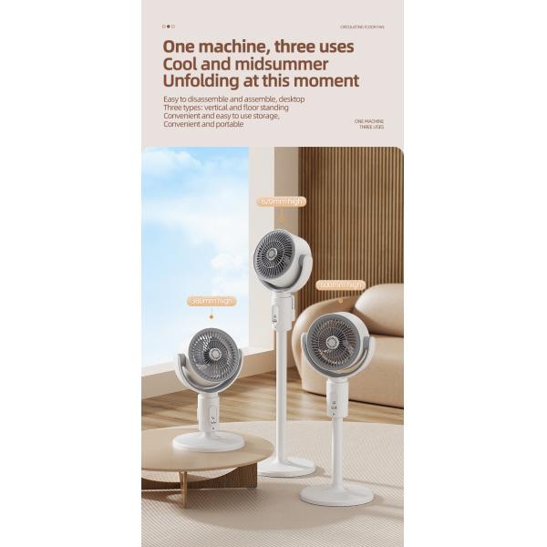 FLOOR Installation 4000mA USB Rechargeable Floor Standing Fan with Adjustable Height