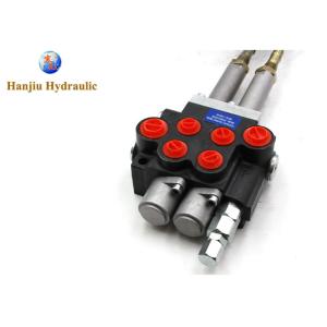 Hydraulic Joystick Control 2 Spool Valve 40lpm / 11gpm Cables Joystick
