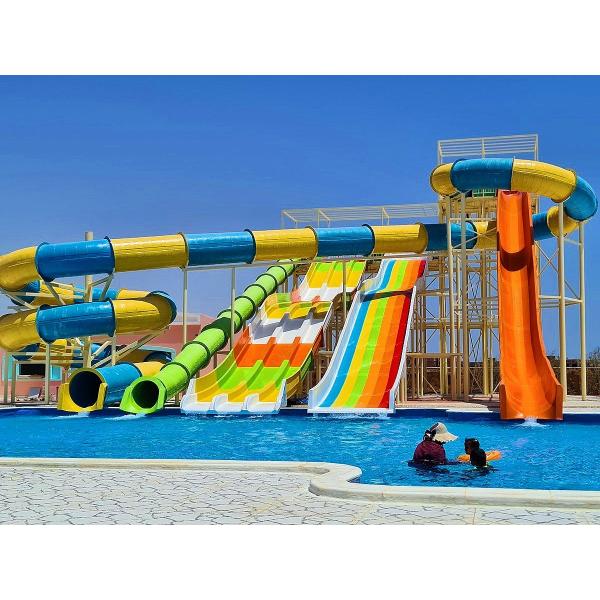 Amusement Water Park Swimming Pool Water Spiral Slide Group for Children