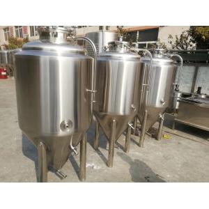 Heat / Cold Insulation Ss Brewing Fermenter , Cylindrical Fermenter With Jacket