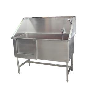 Sliding Door Stainless Steel Pet Grooming Bath Tubs 1300x740x900Mm