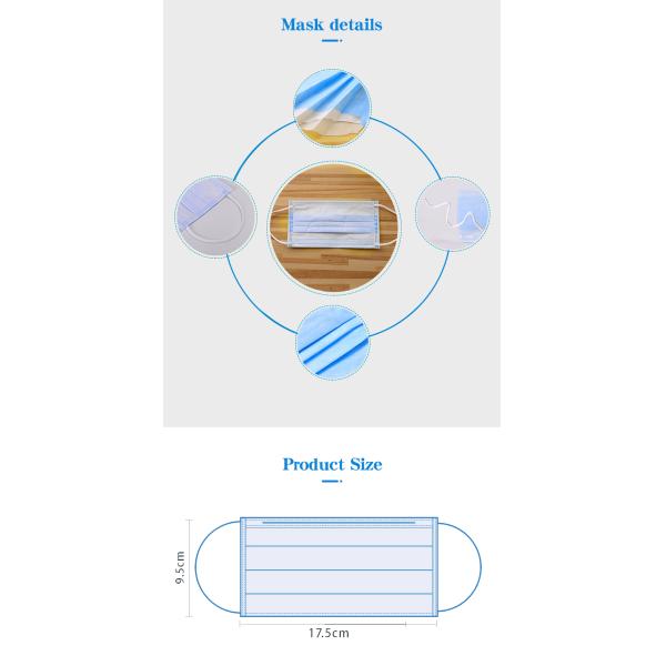 Three Layers Disposable Face Mask Sterility Masks For Anti Coronavirus
