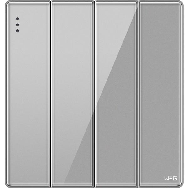 Silver Alloy Saddle Gray Standard 10A W84Q/2Y Electric Wall Socket