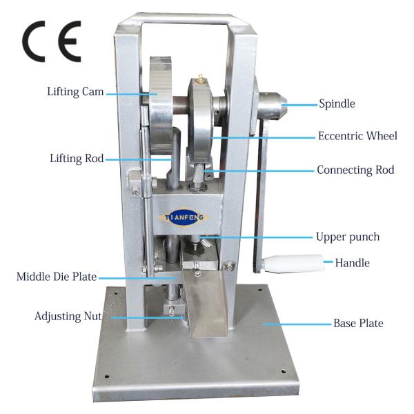 Buy 2000pcs/H Labarotary Single Tablet Punching Machine , Powder Pill Maker at wholesale prices
