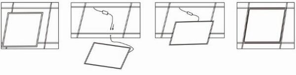 LED Recessed Ceiling Panel Lights 300 X 1200MM For Commercial Appliance 36 Watt