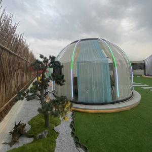 Transparent 6m Geodesic Dome House With PC Aluminum Construction
