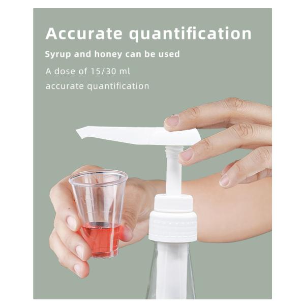 15 / 30cc Dosage Square Head Plastic Sauce Dispenser Pump For Ketchup 38mm 43mm
