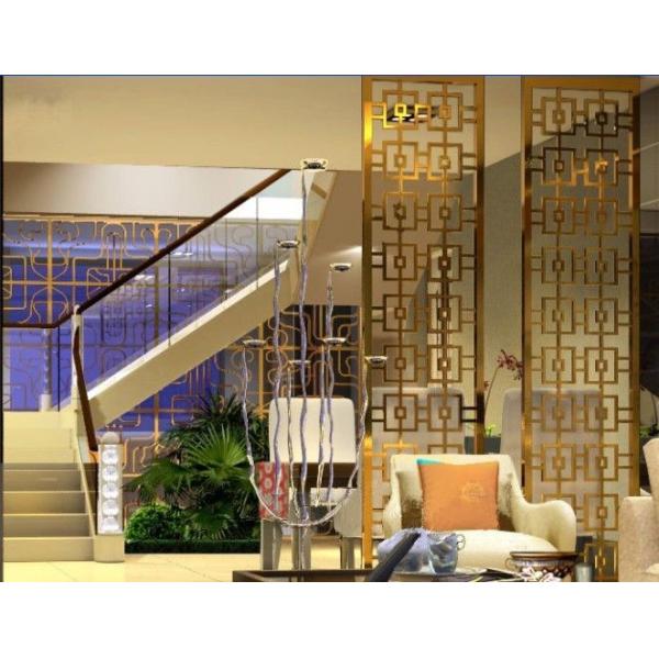 Bronze Cooper Metal Laser Cut Panels Color stainless steel room dividers For