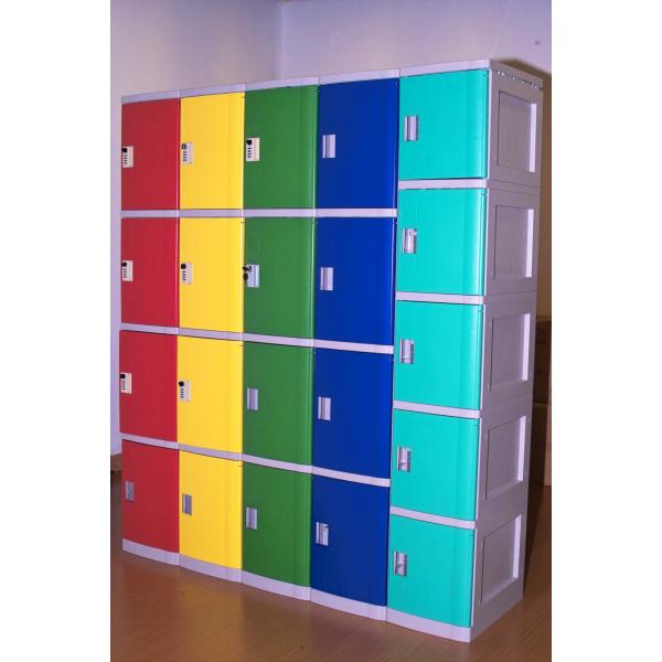 Red School Lockers With Keyless Lock , Factory price plastic employee ABS lockers