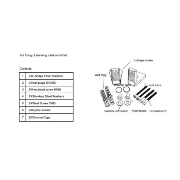 Stainless Steel Toilet Sanitary Ware Floor Installing Toilet Fixing bolt