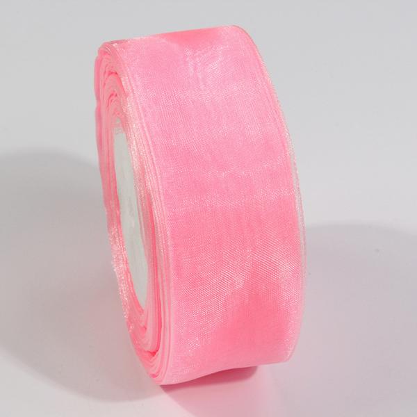 2.5cm Polyester Organza Ribbon for DIY bows or Wedding Decoration or Cake Wrapping
