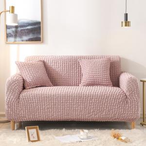 Super Elastic Three-seat Sofa Covers in Light Luxury Style with Seersucker