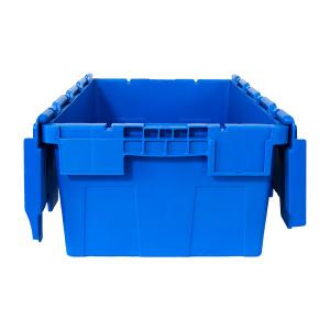 Customized Logo Plastic Turnover Box for Vegetable and Fruit Attached Lid Moving