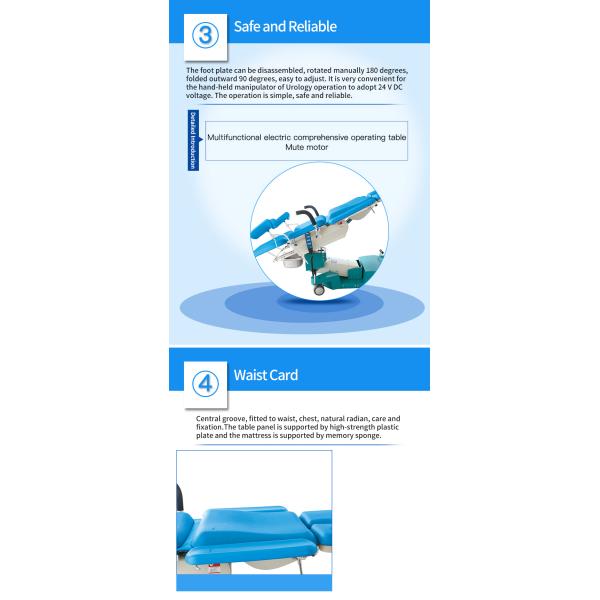 220v 50Hz Gynecological Exam Table / Stainless Steel Obstetric Delivery Table