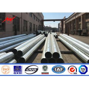 Electricity Bitumen Galvanized Steel Power Pole With Bitumen Surface Treatment