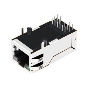 Quality 1-1840744-8 Gigabit RJ45 Jack Female Connector 12PIN 1000 BASE-T Green/Green&amp;Orange LED for sale
