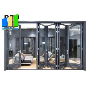 Acoustic Accordion Folding Sliding Door Double Glazed Glass Panel Dubai