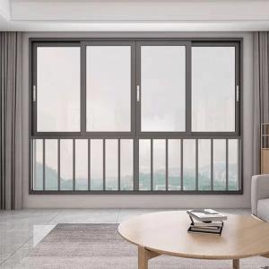 8-Way Seal Aluminum Three Track Sliding Windows 2.2 mm Wall Thickness Strong