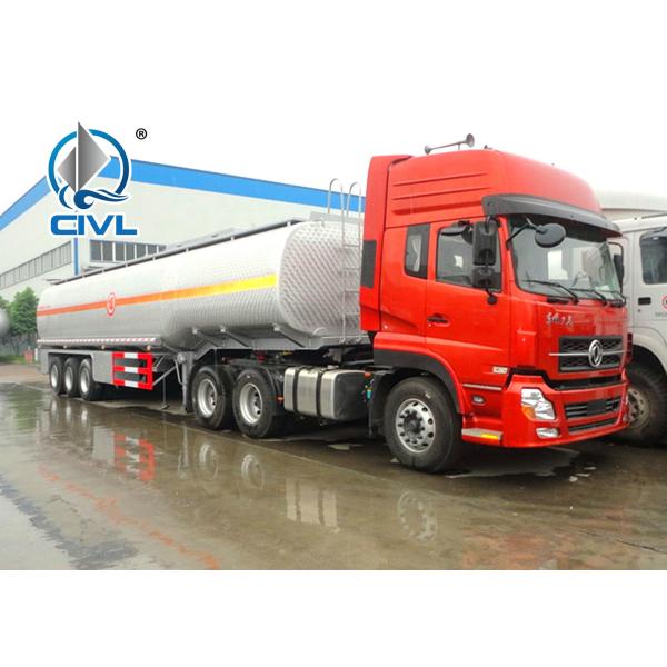 Volume 60m3 , 3 Axles Fly Ash Tank Semi Trailer Trucks With ABS , Rated Loading 33000kgs