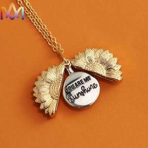Engraved 304 Stainless Steel Copper You Are My Sunshine Necklace