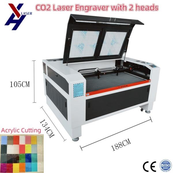 Buy Double Heads Auto Feeding Laser Engraver and Cutter for Fabric Leather at wholesale prices