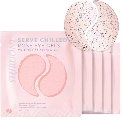 Buy Private Label Eye Patches Brightening Reduces Dark Circles Calming Hyaluronic Acid Strawberry Rose Under Eye Mask at wholesale prices