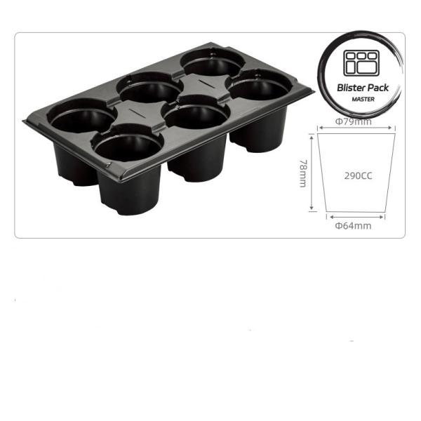 Buy 6 Cell Gardening Seedling Tray Plastic Nursery Starter Kit with Drain Holes at wholesale prices