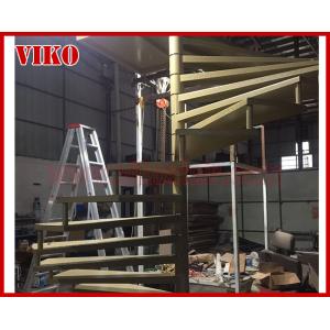 Spiral Staircase VH22S Aluminum Tread Beech 304 Stainless Steel Stainless Steel