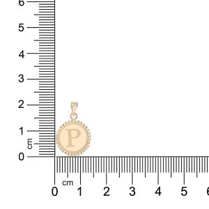 18K Gold ‘P’ Pendant Necklace
