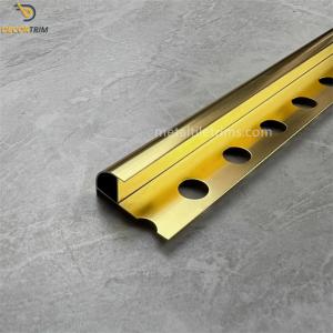 Gold 6063 Aluminium Tile Trim Round Shape Metal Edging Decoration