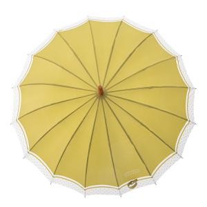 16K J Shape Curve Rattan Handle Straight Umbrella